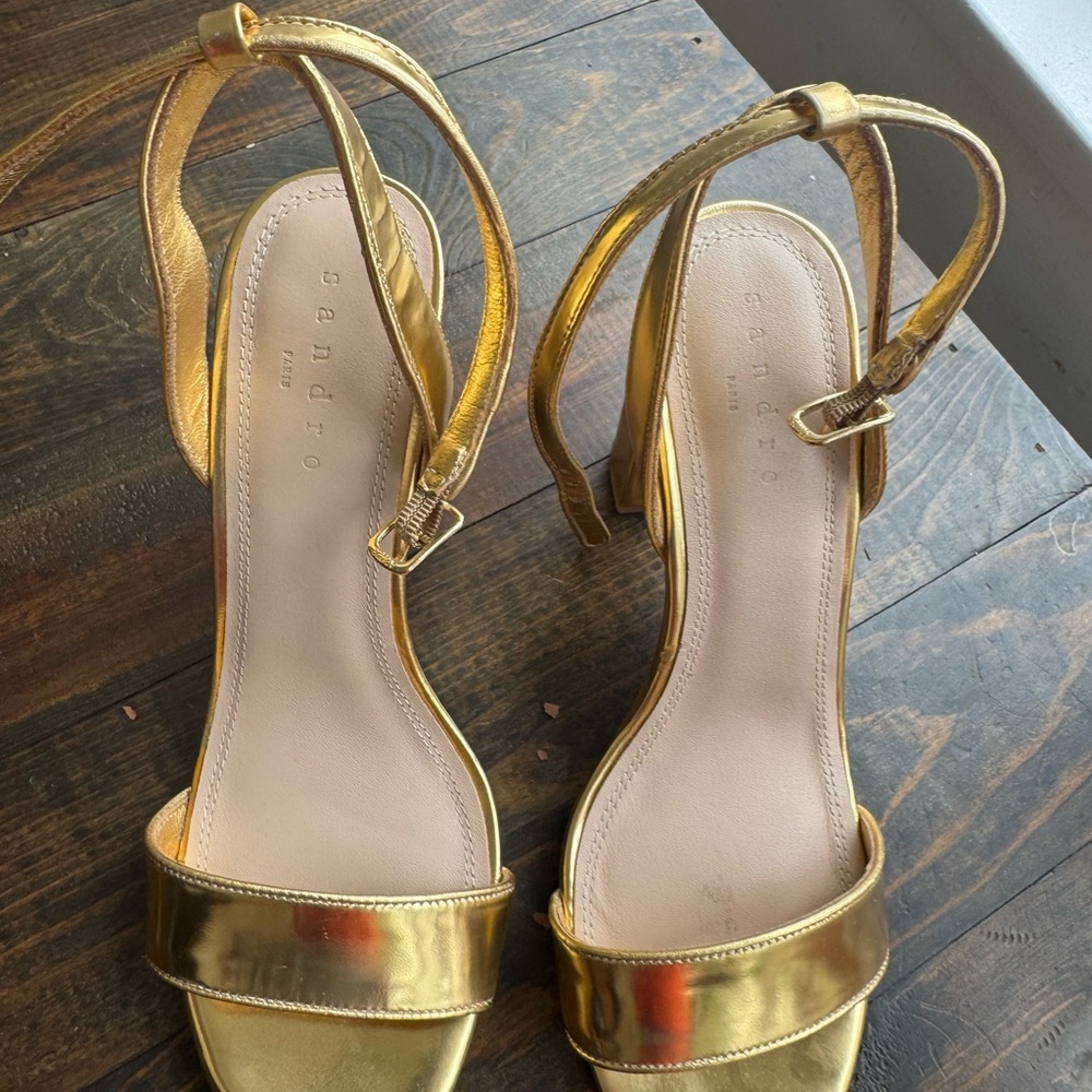 Sandro Gold Chunky Sandal